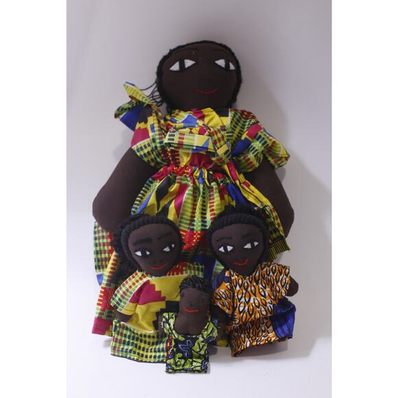 African, Kenia, Rag Doll, Mother with Children, Bright Clothing, ~ 250521-WH 288 - Picture 1 of 3